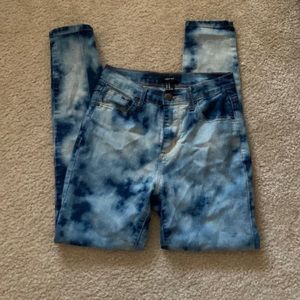 forever 21 acid wash skinny jeans